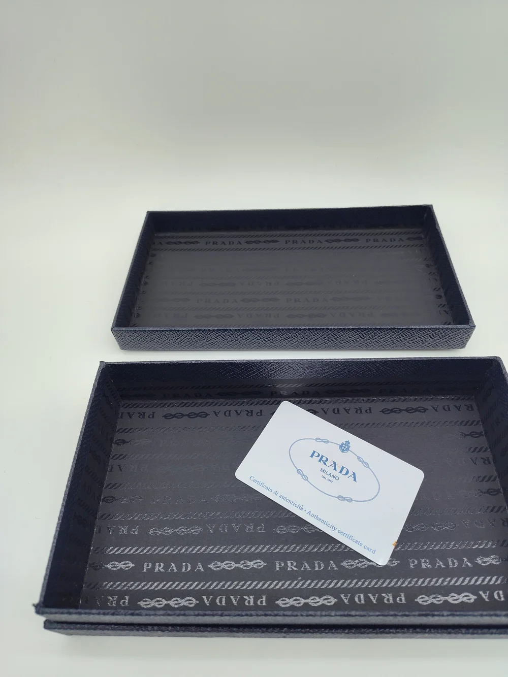 PRADA Large Navy Saffiano Gift Presentation Box Authentic Card 8.5